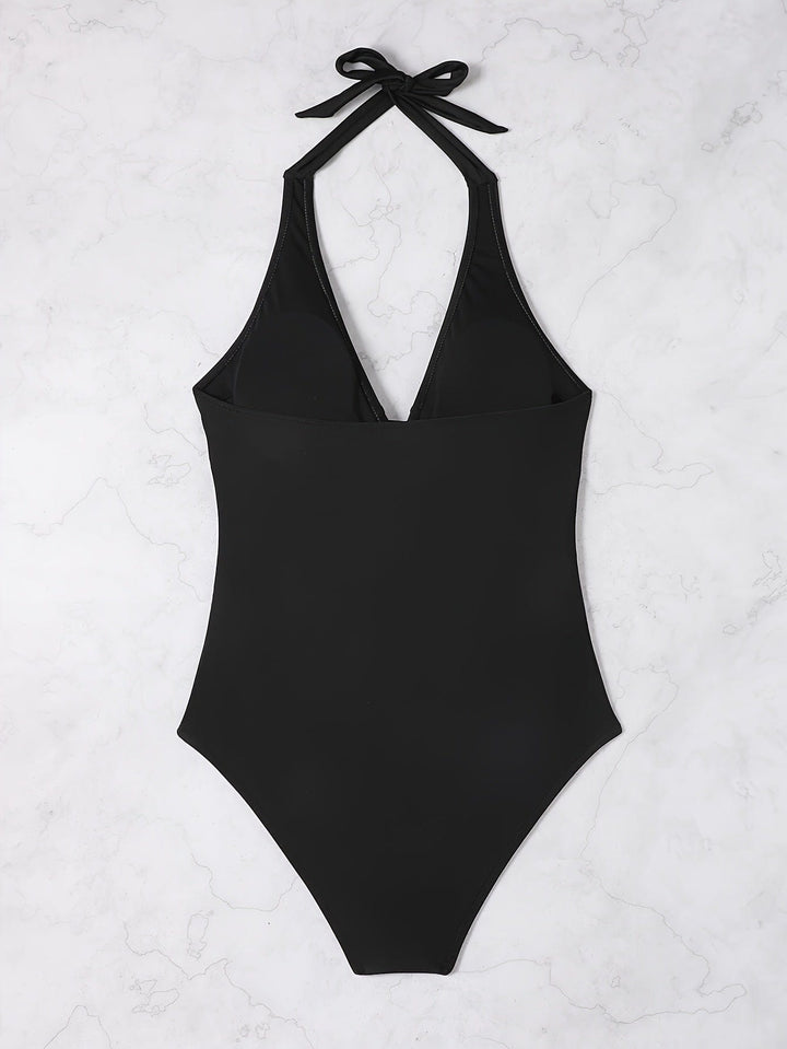 Costume da Bagno Foglia Tropicale – Scollo a V e Stile Modellante