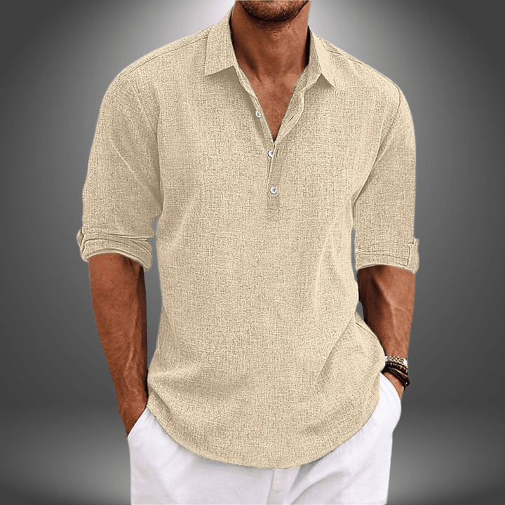 AMEDEO™ | Elegante Camicia in Cotone e Lino