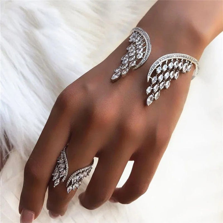 Celeste Angel Wings Bracelet / Ring Set