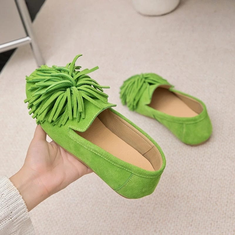 Vionna Fringed Ballet Flats