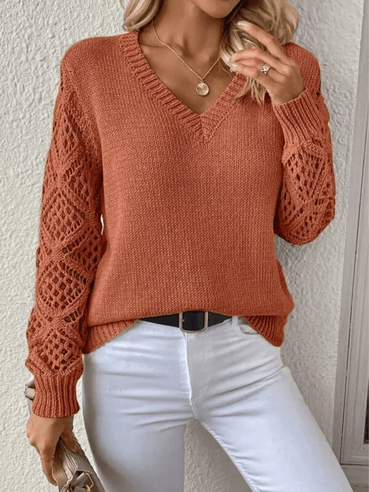 Anne™ | Pull Femme Avec manches En Crochet