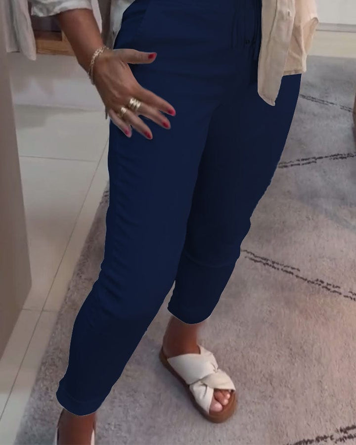 Pennbyxor Avslappnade Med Dragsko