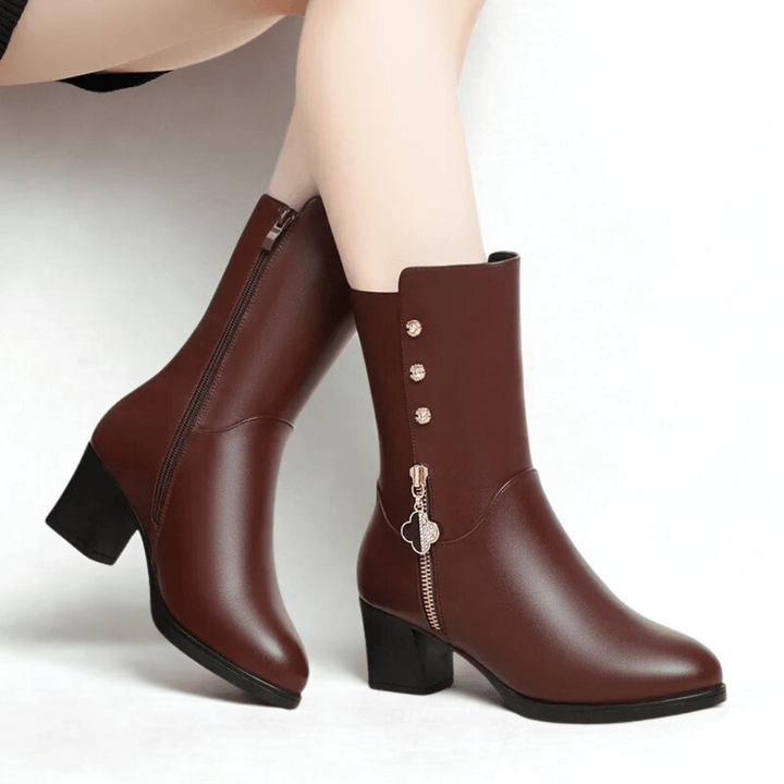 Vionna Zip-Up Booties