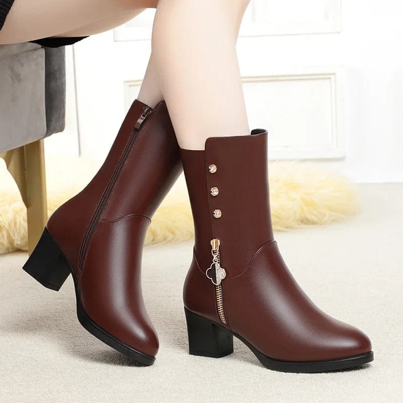 Vionna Zip-Up Booties