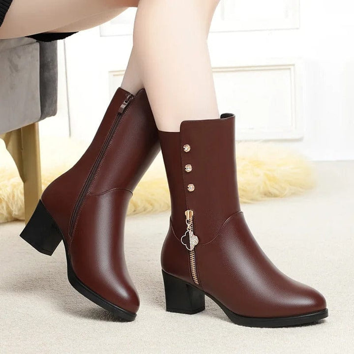 Vionna Zip-Up Booties