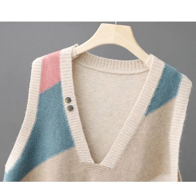 Eliana Color-Block Sweater Vest