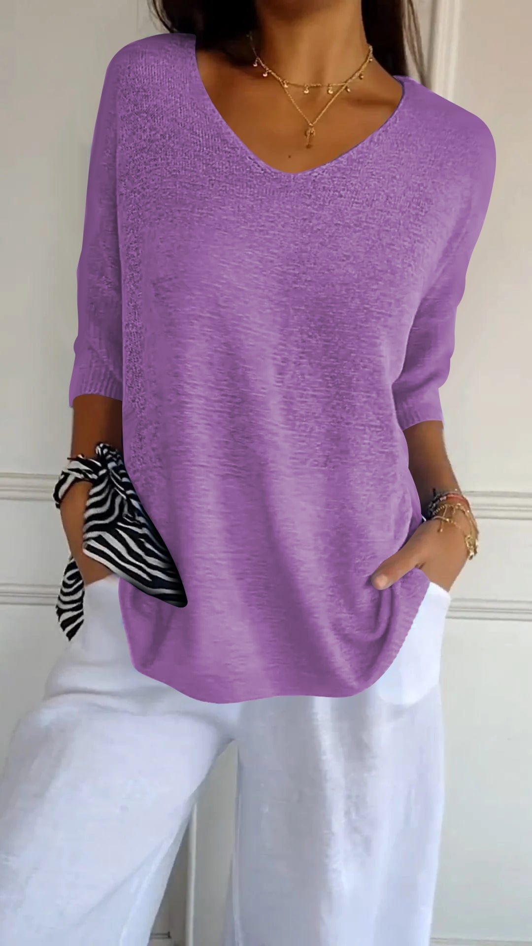 Schönberg™ | Gestrickte Top mit elegantem V-Ausschnitt