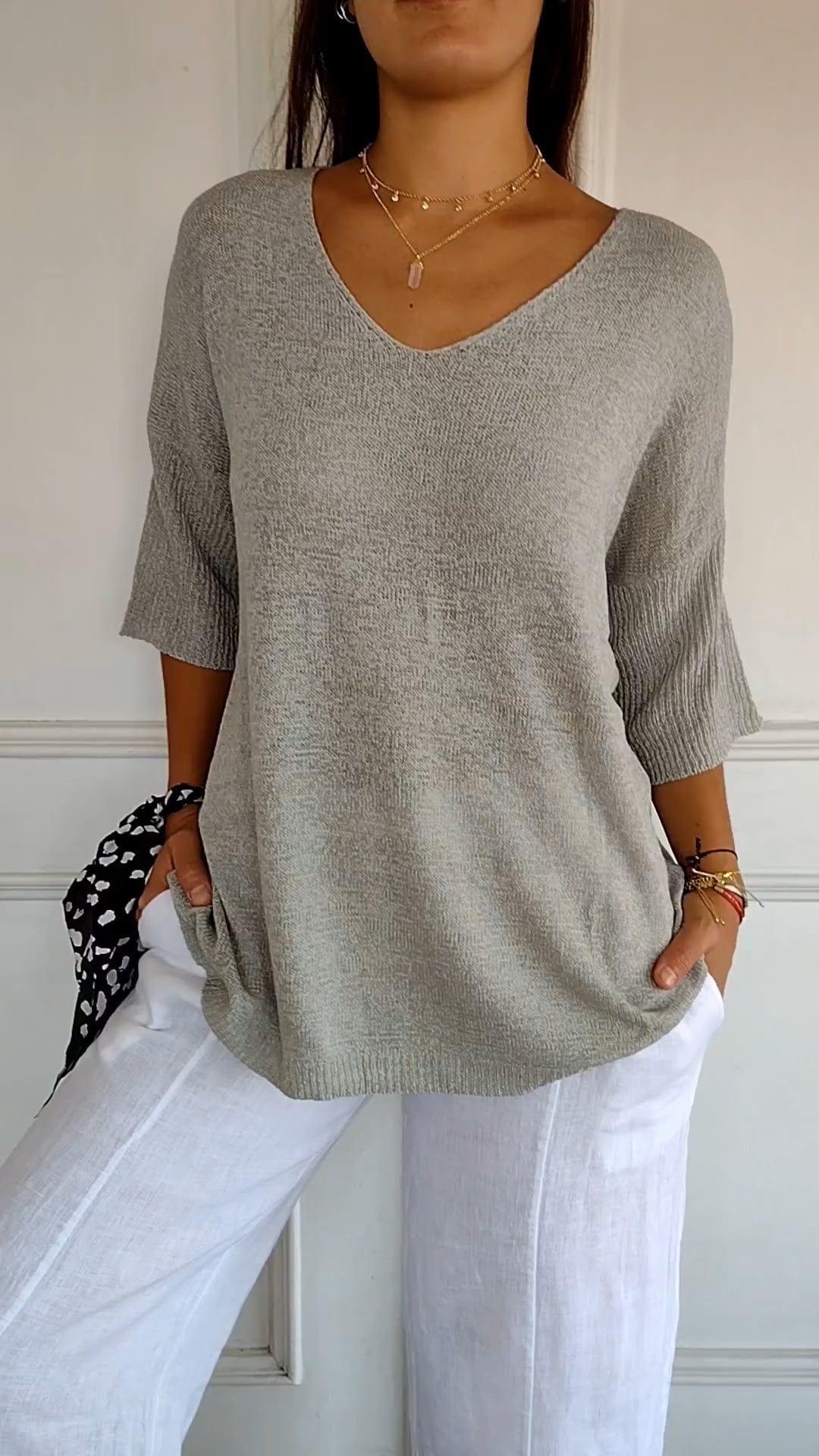 Schönberg™ | Gestrickte Top mit elegantem V-Ausschnitt