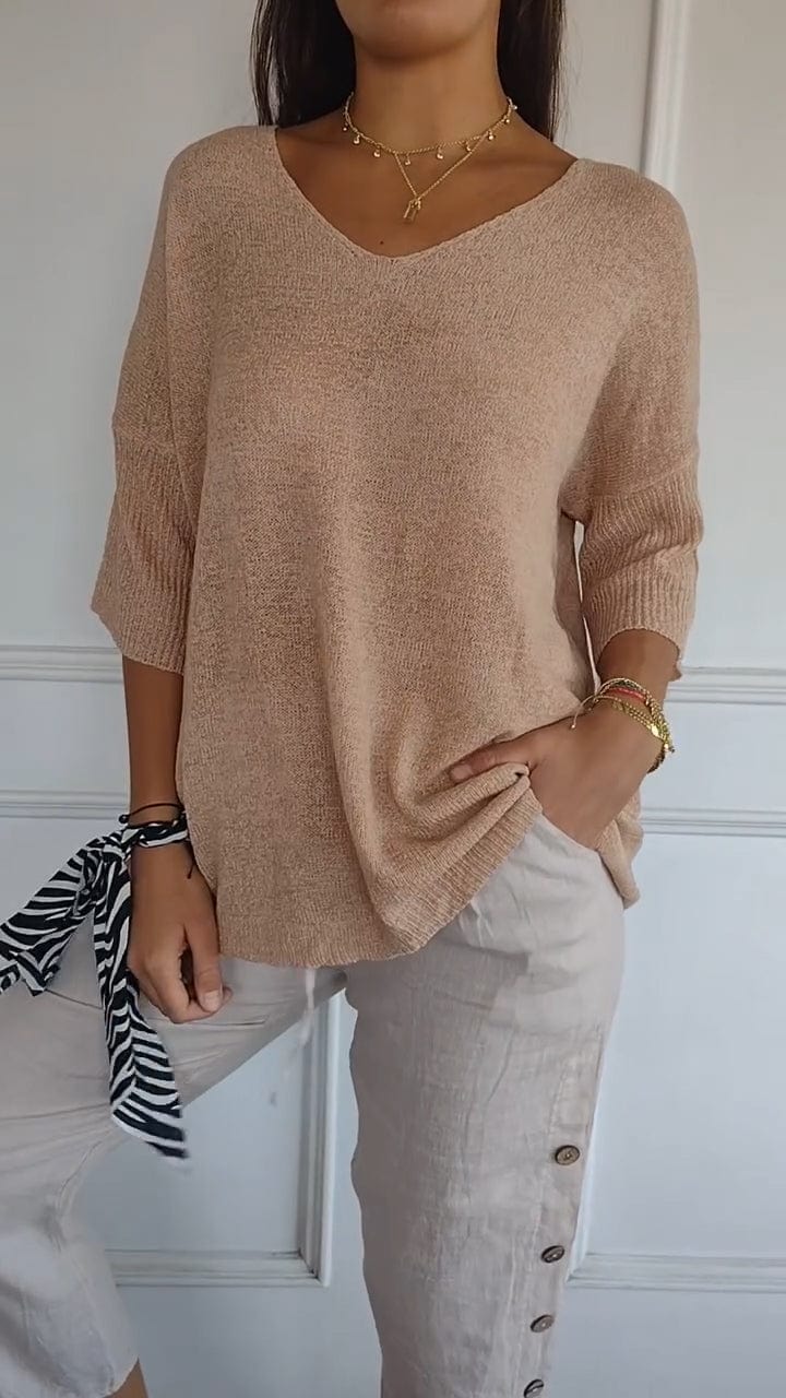 Schönberg™ | Gestrickte Top mit elegantem V-Ausschnitt