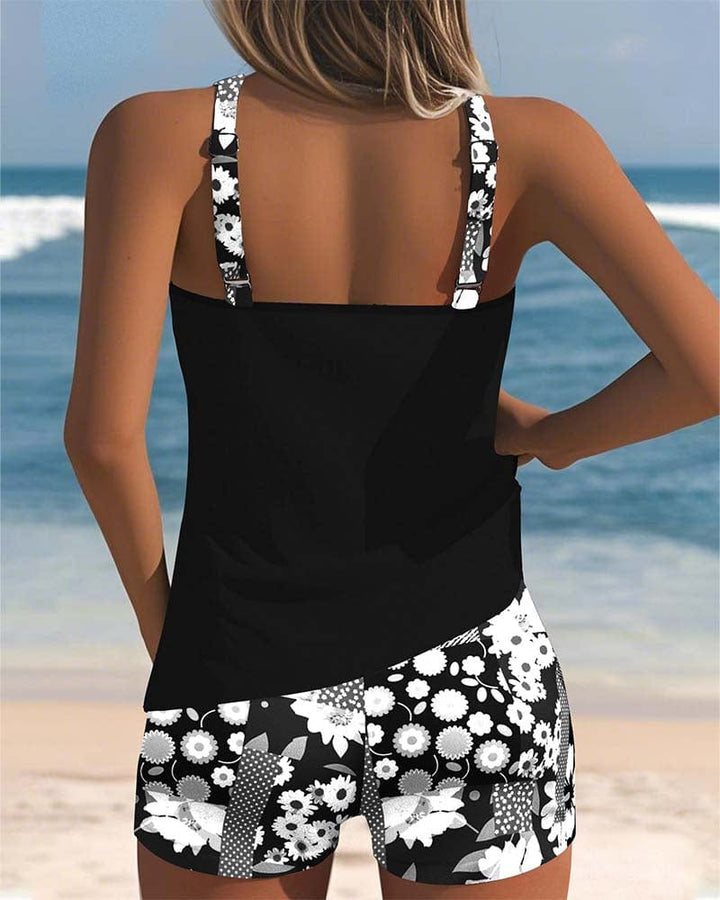 SABRINA | Costume da Bagno Due Pezzi con Vestibilità Comoda e Stile Floreale da Spiaggia