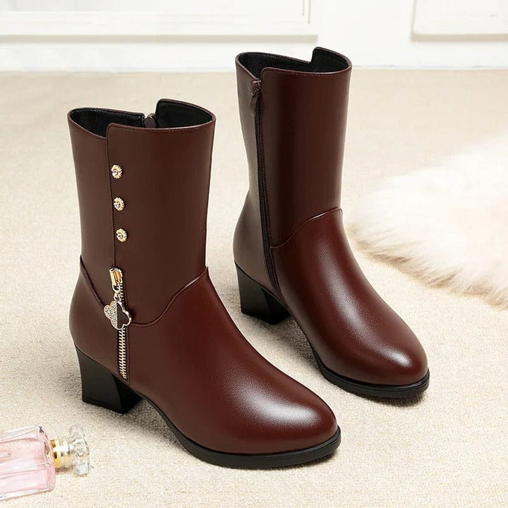 Vionna Zip-Up Booties