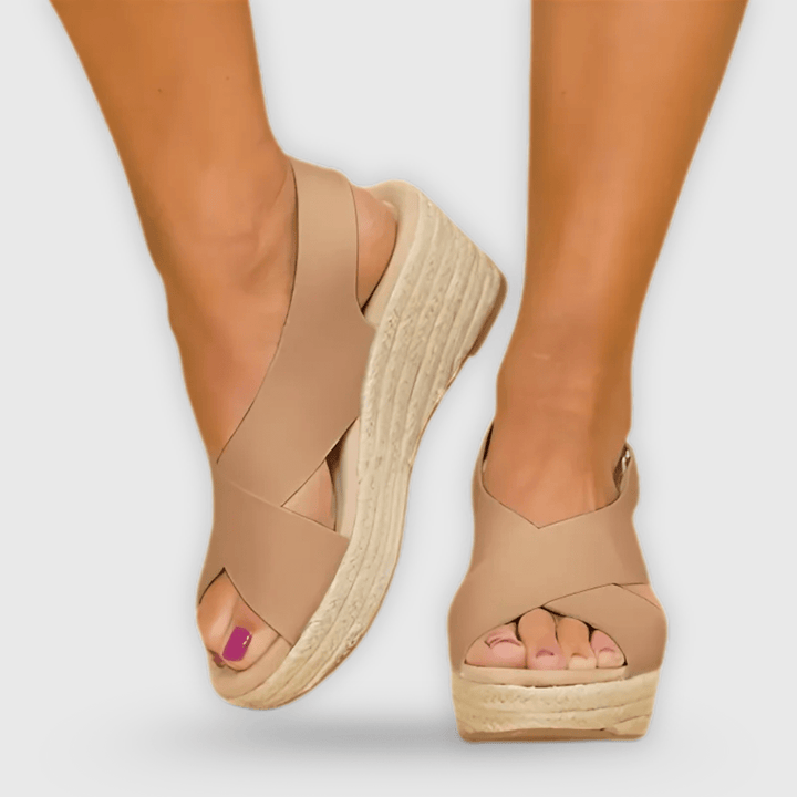 Doriana | Handgefertigte Sommer-Wedges mit Komfortsohle