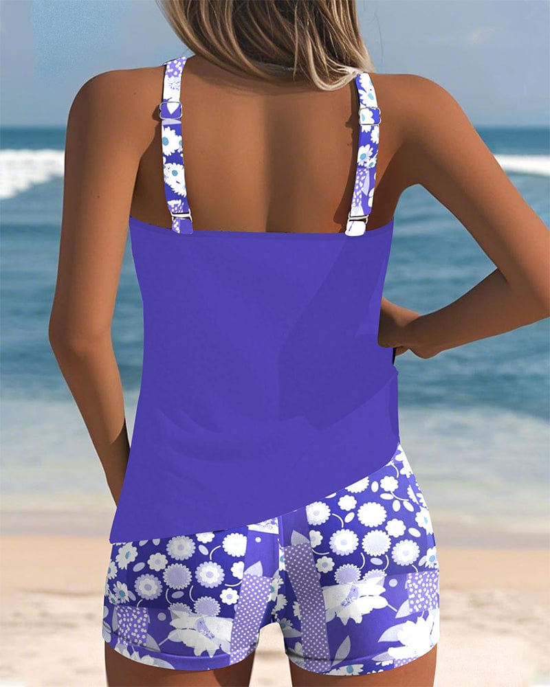 SABRINA | Costume da Bagno Due Pezzi con Vestibilità Comoda e Stile Floreale da Spiaggia