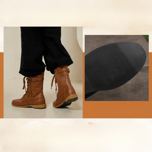 Noemi Zip-Lace Moto Boot