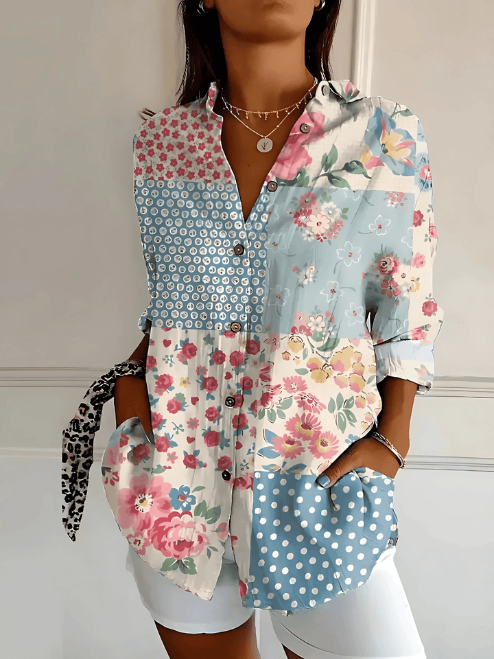 Viana | Blomstrende Bølgebluse