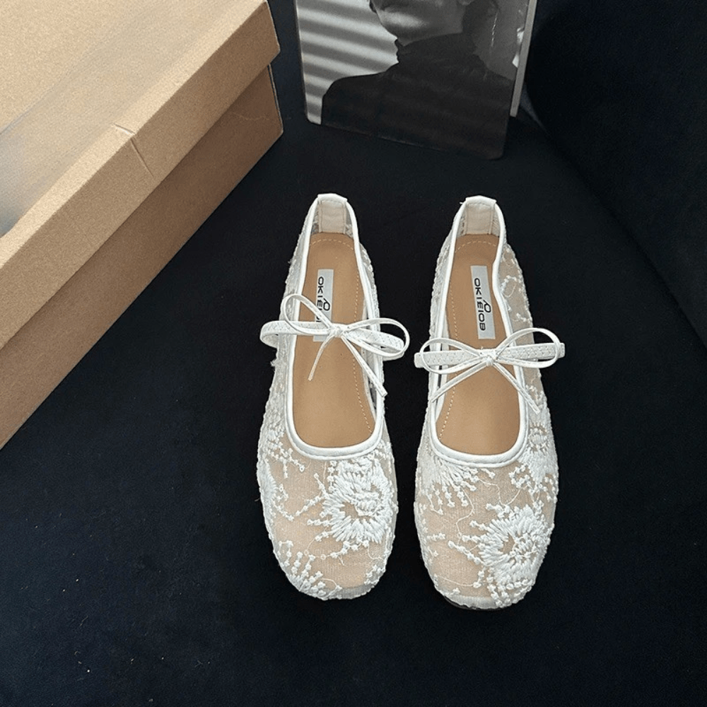 Vionna Lace Bow Flats