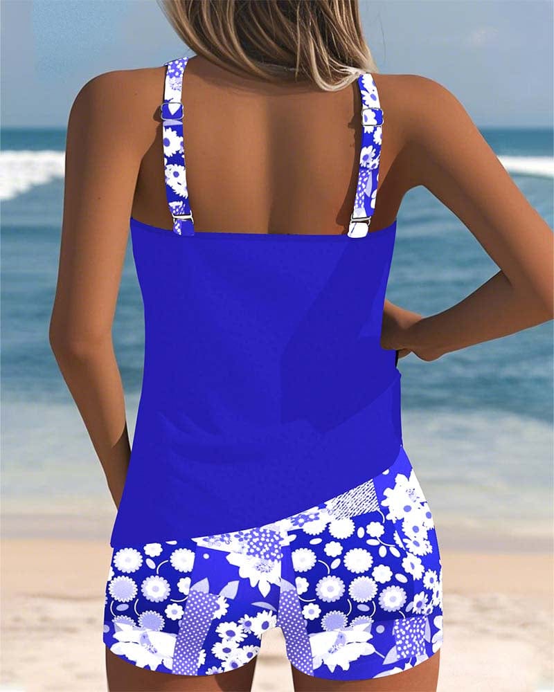 SABRINA | Costume da Bagno Due Pezzi con Vestibilità Comoda e Stile Floreale da Spiaggia