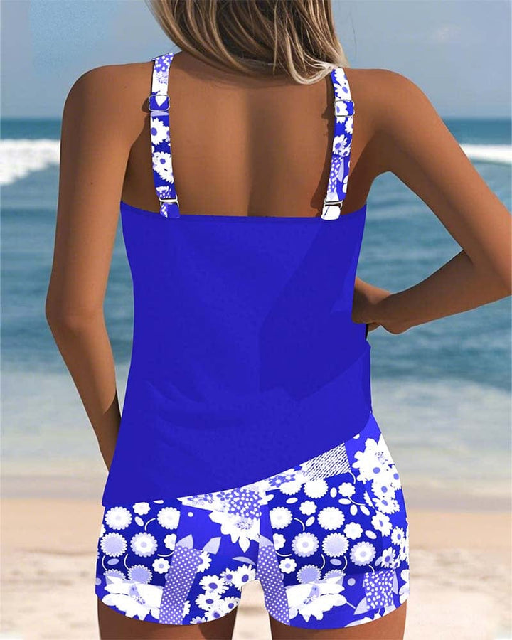 SABRINA | Costume da Bagno Due Pezzi con Vestibilità Comoda e Stile Floreale da Spiaggia
