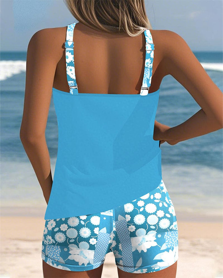 SABRINA | Costume da Bagno Due Pezzi con Vestibilità Comoda e Stile Floreale da Spiaggia