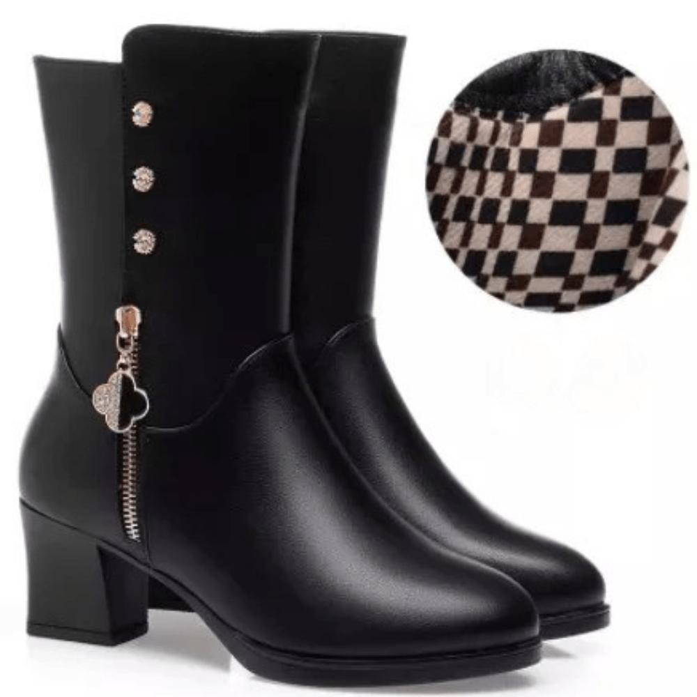 Vionna Zip-Up Booties