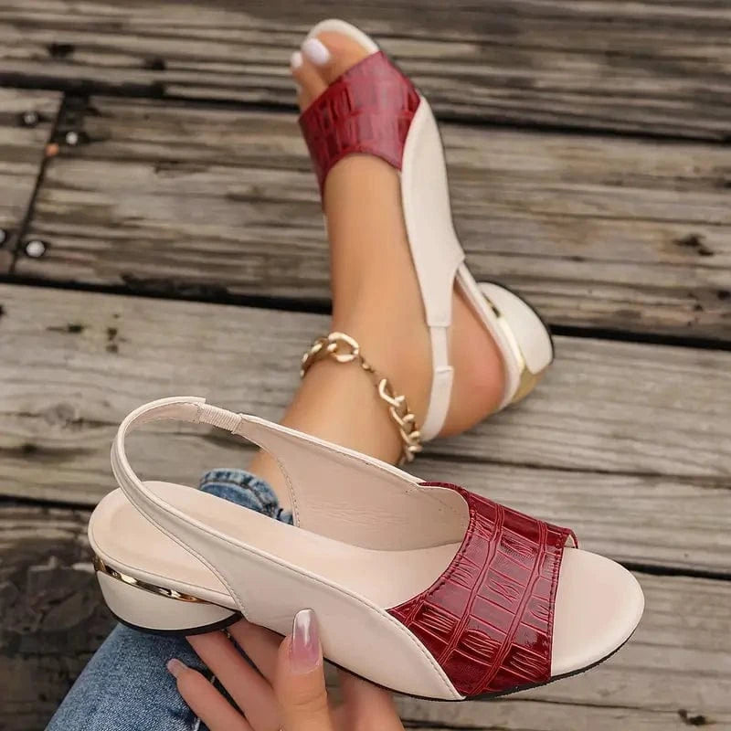 Sophia Leren Sandalen