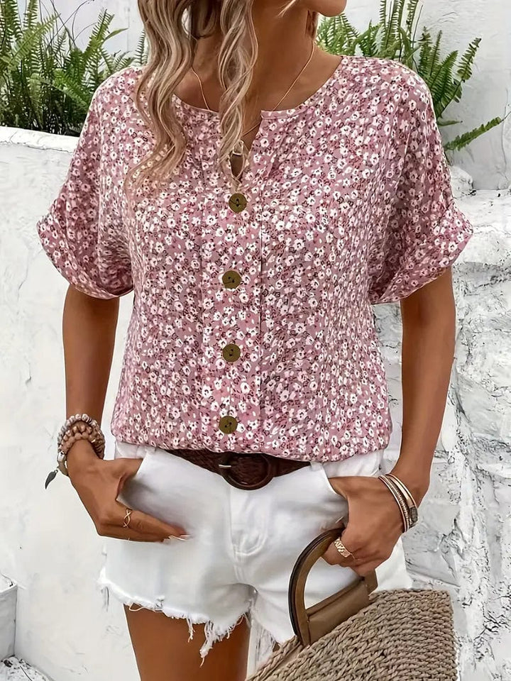 Jelena - Haut Floral Estival Élégant