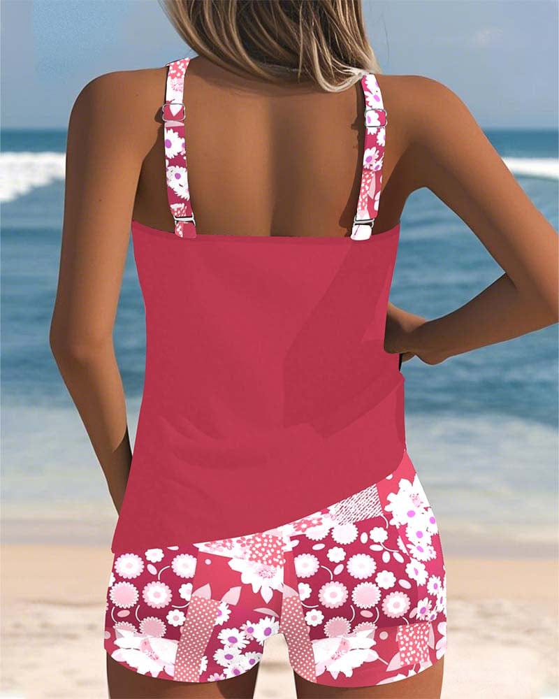 SABRINA | Costume da Bagno Due Pezzi con Vestibilità Comoda e Stile Floreale da Spiaggia