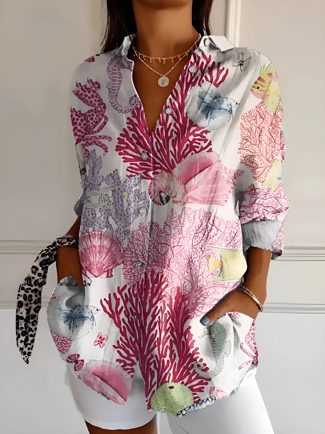 Viana | Blomstrende Bølgebluse
