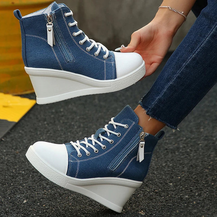Uptown Canvas Wedge Sneaker