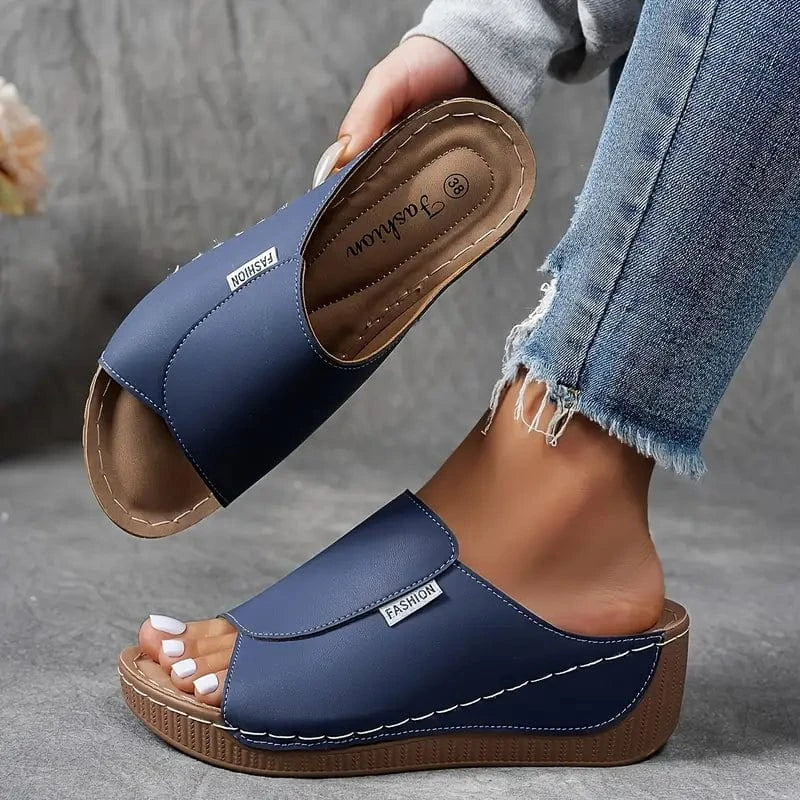 Bequeme Bogenunterstützungsrutschen - Feste Sandalen von Frauen - atmungsaktiv