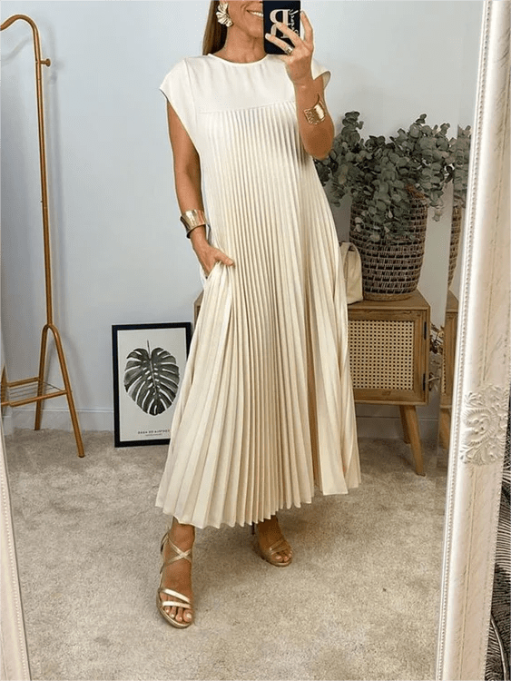 Sandra Pleated Elegant Dress