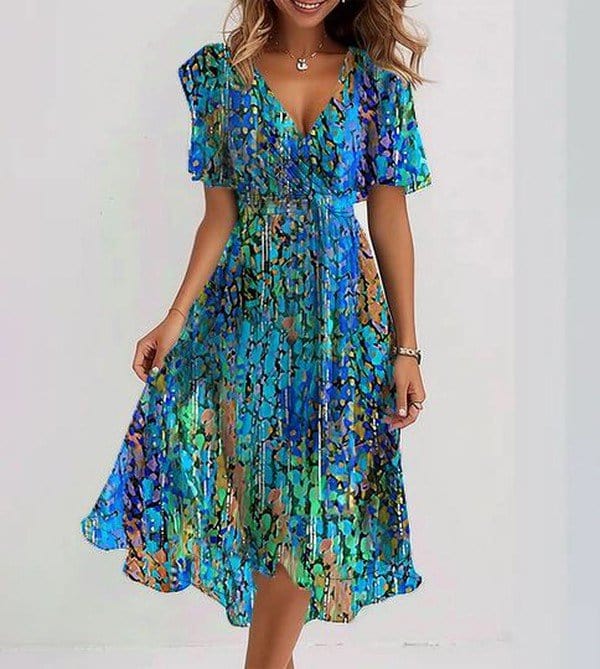 Sapphire Breezy Midi Dress