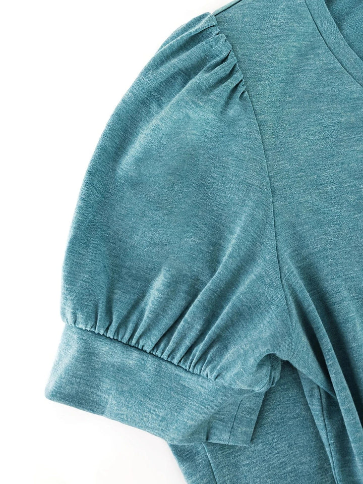 T-shirt Respirant En Coton À Manches En Pétales