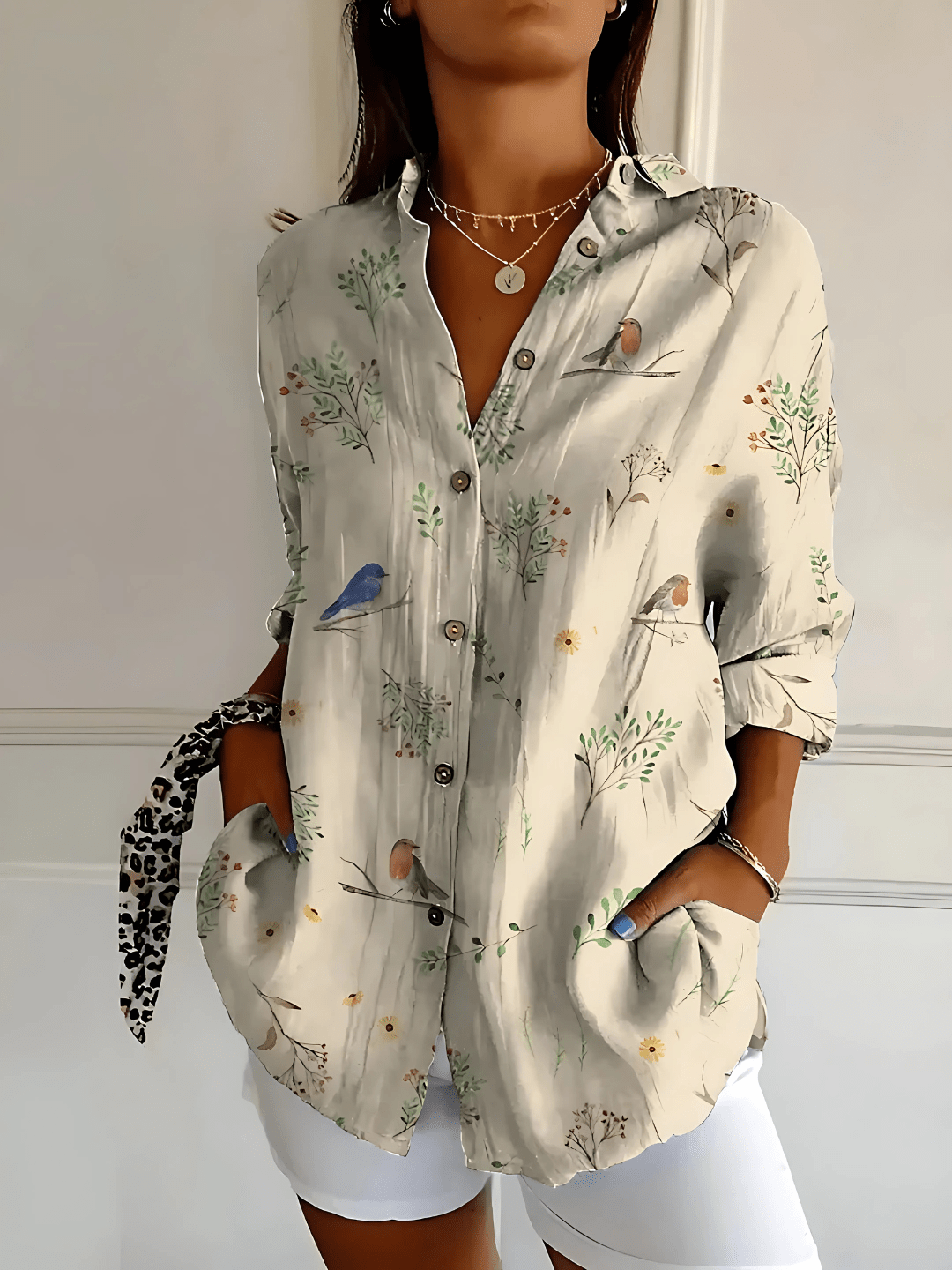 Viana | Blomstrende Bølgebluse