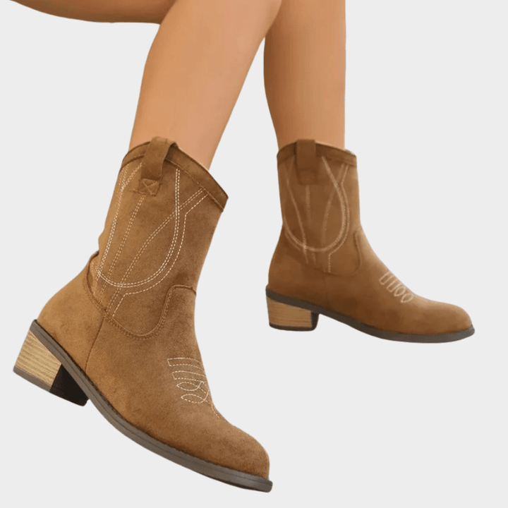 Chandler | Cowboy -Style Ankle Boots