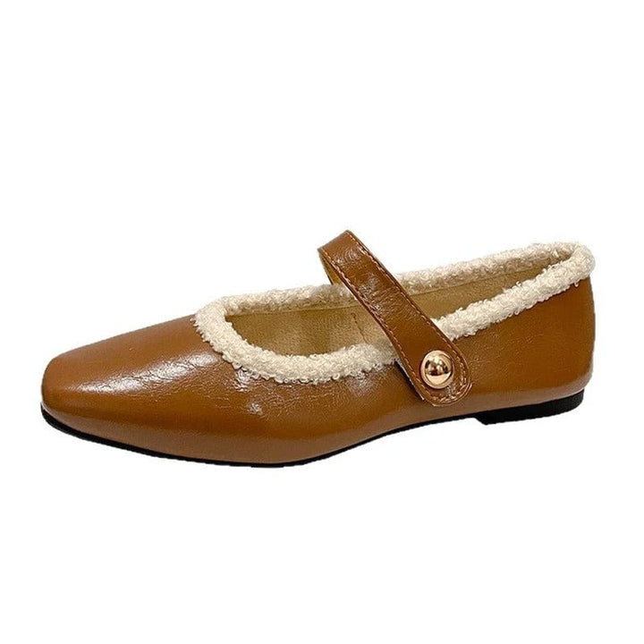 Vionna Fleece Strap Shoes