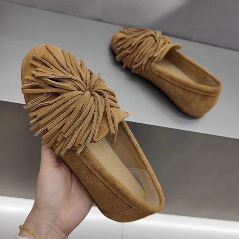 Vionna Fringed Ballet Flats