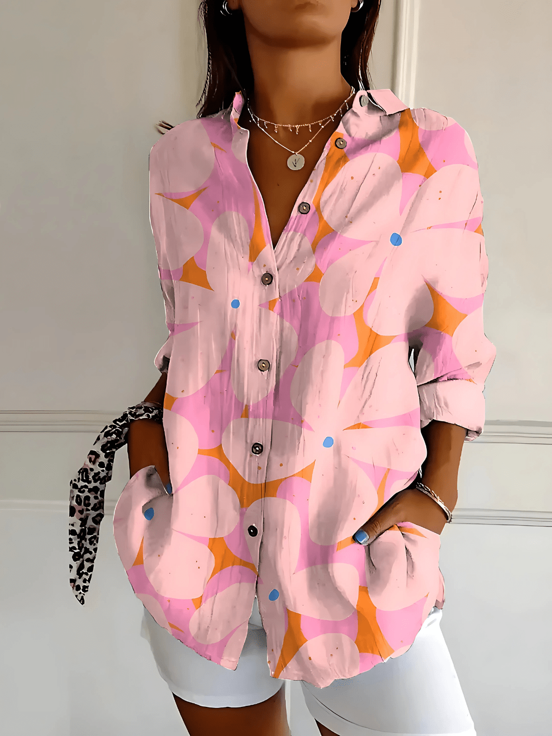 Viana | Blomstrende Bølgebluse
