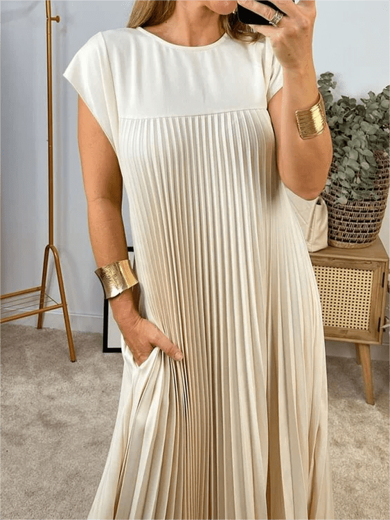 Sandra Pleated Elegant Dress