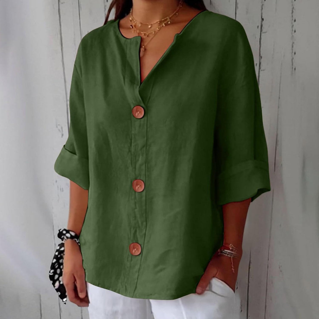 Nora | Naturally Flattering V-Neck Shirt