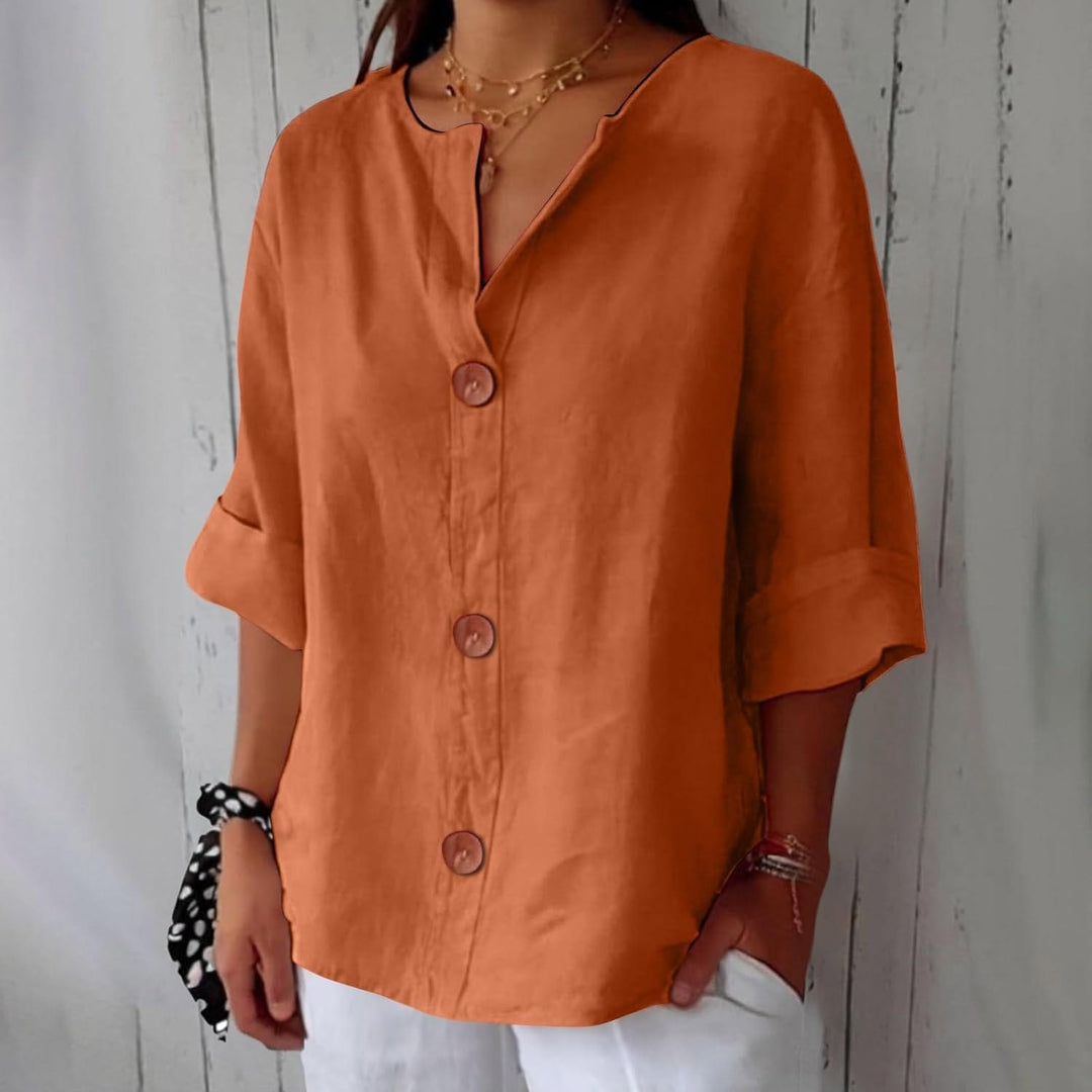 Nora | Naturally Flattering V-Neck Shirt