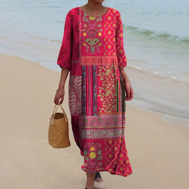 Marlene – Locker geschnittenes Boho-Maxikleid