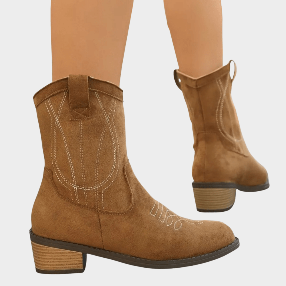 Chandler | Cowboy -Style Ankle Boots