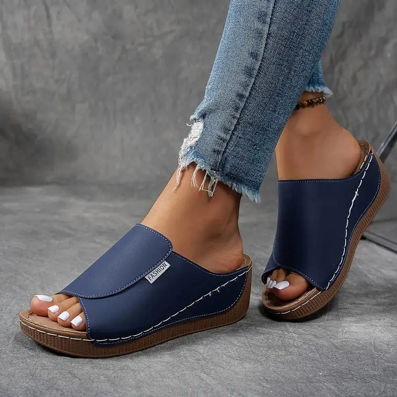 Bequeme Bogenunterstützungsrutschen - Feste Sandalen von Frauen - atmungsaktiv