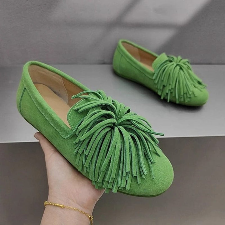 Vionna Fringed Ballet Flats