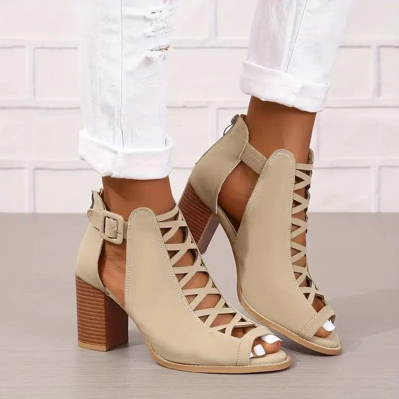 Ruzilya - Elegante Sandalen Mit Klobigem Absatz