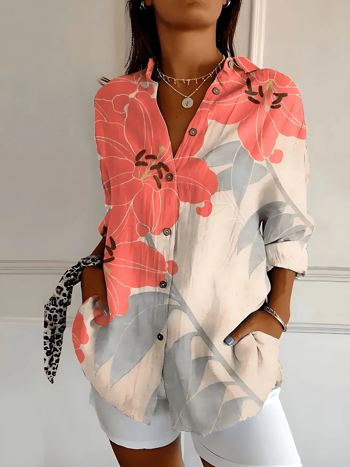 Viana | Blomstrende Bølgebluse