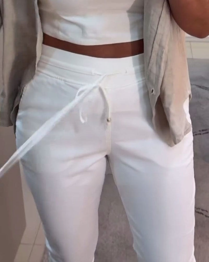 Pennbyxor Avslappnade Med Dragsko