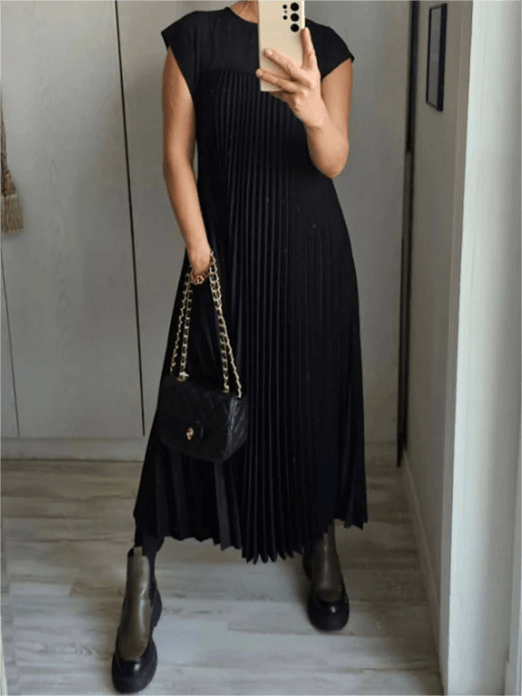 Sandra Pleated Elegant Dress