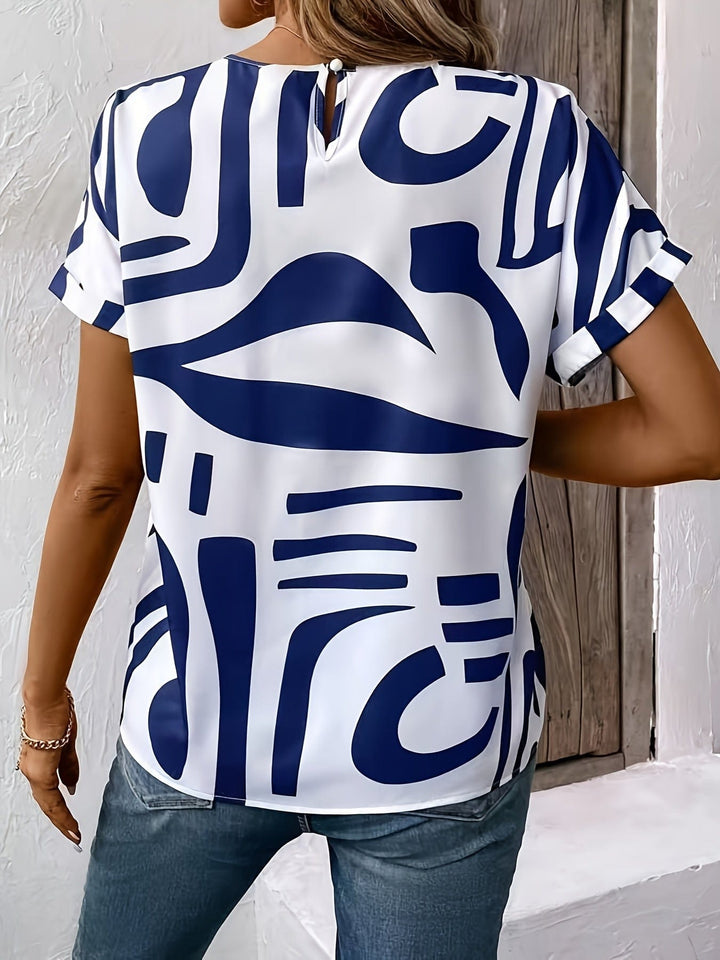 Nina – Casual Blouse met Print